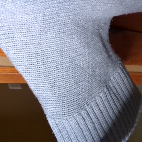 ROOTS* vintage cable knit 2/3n wide sleeve zip front lambswool cardigan sweater - Picture 5 of 13